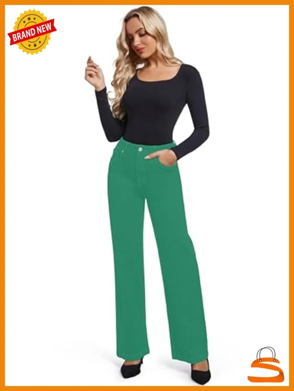 High Waisted Straight Leg Stretch Jeans Mom Jeans